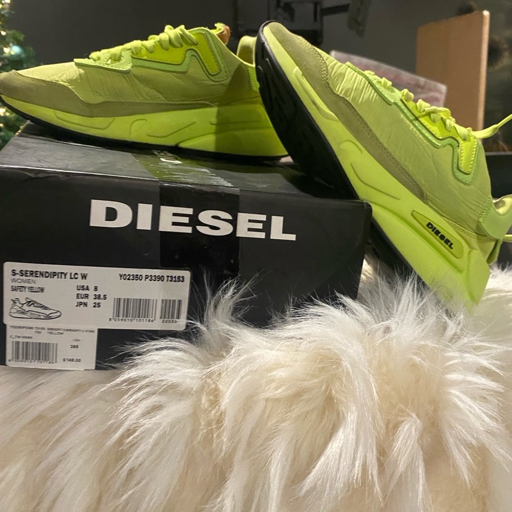 Diesel Neon Green Athletic Shoes
